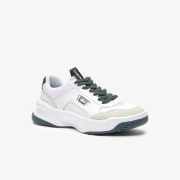 Lacoste Ace Lift Colourblock Bőr Reflective Sneakers Fehér Sötétzöld | fEwVh7Ow