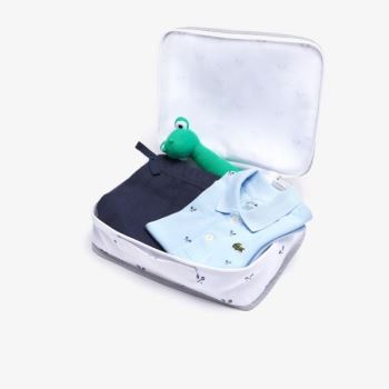 Lacoste Baby Rattle And Pamut Piqué Pajama Box Set Világos Kék Sötétkék Kék | FU2yBz8o