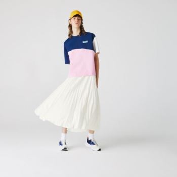 Lacoste Branded Elasticised Pleated Skirt Fehér | DHnDlFpY