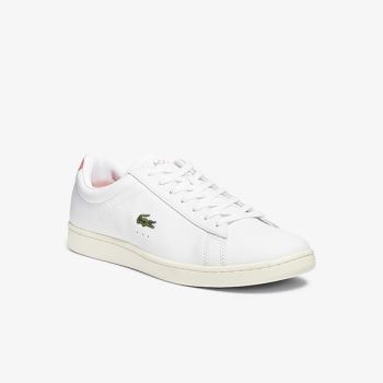 Lacoste Carnaby Evo Bőr Accent Sneakers Fehér Bézs | wxPVUPee