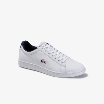 Lacoste Carnaby Evo Bőr and Szintetikus Sneakers Fehér Bézs | LduYitaR