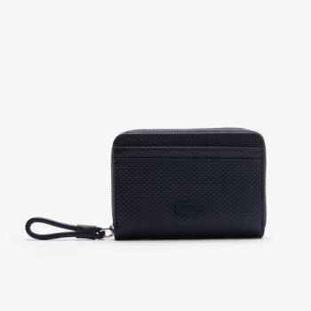 Lacoste Chantaco Piqué Bőr Mini Coin Pouch Sötétkék Kék | p39SqY4c