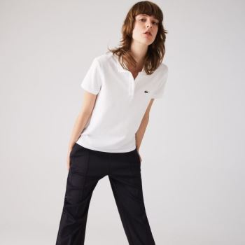 Lacoste Classic Fit Soft Pamut Petit Piqué Polo Fehér | 24Vc3S31