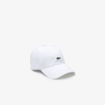 Lacoste Contrast Pántos And Crocodile Pamut Cap Fehér | XJgPTSeR