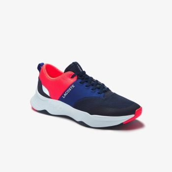 Lacoste Court-Drive Plus Textil Sneakers Sötétkék Rózsaszín | E9BpAb6C