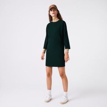 Lacoste Crew Neck Flowy Ruha Zöld | HvhI0w5D