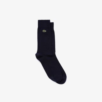 Lacoste Embroidered Crocodile Pamut Blend Socks Sötétkék Kék | AHzT9V7p