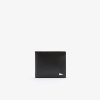 Lacoste Fitzgerald billfold in leather Fekete | cCqOMqbC