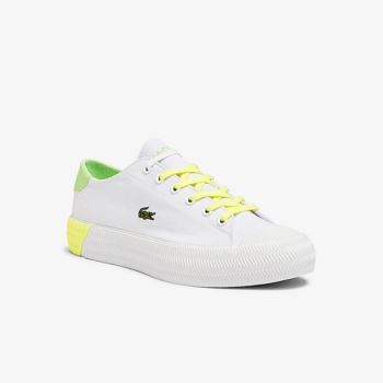 Lacoste Gripshot Vászon and Bőr Sneakers Fehér Világos Sárga | Bow4r6sN