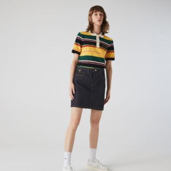 Lacoste LIVE Dark Denim Mini-Skirt Kék | 59cEYkyu