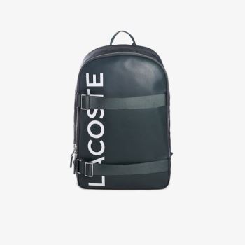 Lacoste L.12.12 Branded And Pántos Backpack Sötétzöld | 5FrJX9MD