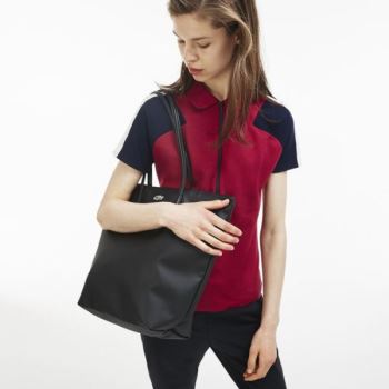 Lacoste L.12.12 Concept Vertical Zip Tote Bag Fekete | FSMTjEgD