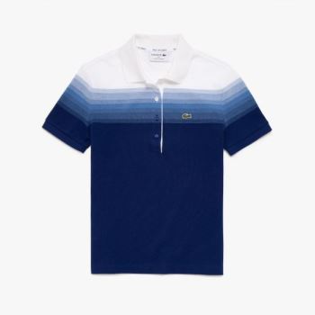 Lacoste Made in France Organic Pamut Piqué Polo Shirt Sötétkék Kék Kék Fehér | C9nkS7VI