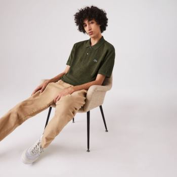 Lacoste Marl Fabric L.12.12 Polo Khaki Zöld | G76cHx8o