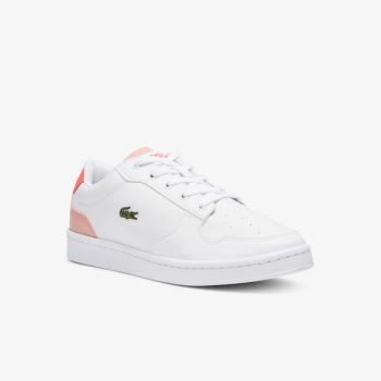 Lacoste Masters Cup Bőr and Szintetikus Sneakers Fehér Rózsaszín | PjGX8E0M