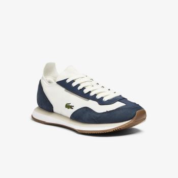 Lacoste Match Break Textil Sneakers Fehér Sötétkék | tedryfqq