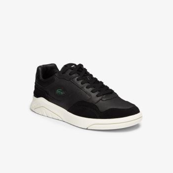 Lacoste Men’s Game Advance Luxe Bőr and Velúr Sneakers Fekete Szürke | x7iLtQyU