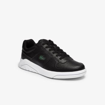 Lacoste Men’s Game Advance Tumbled Bőr Sneakers Fekete Fehér | zaLCQVDi