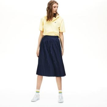 Lacoste Mid-Length Pleated Skirt Sötétkék Kék | ubJZjliB