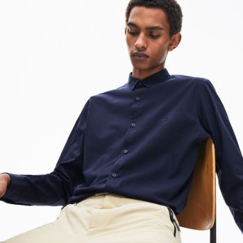 Lacoste Motion Légáteresztő Stretch Pamut Shirt Sötétkék Kék | mcyquRI0