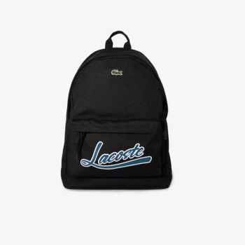 Lacoste Neocroc Script Backpack Fekete | pu4VlY1n