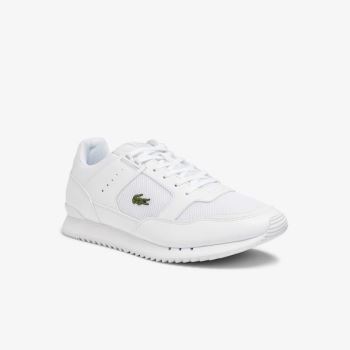 Lacoste Partner Piste Textil Sneakers Fehér | 9t5QtlbR