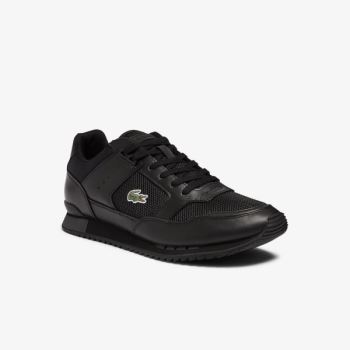 Lacoste Partner Piste Textil Sneakers Fekete | JYoUCvjU