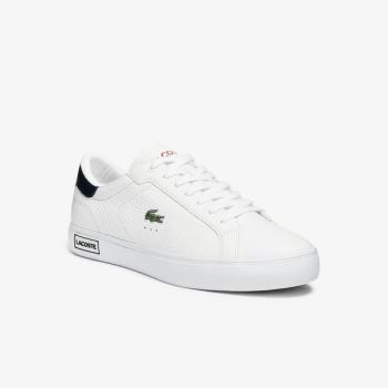 Lacoste Powercourt Bőr Sneakers Fehér Bézs | yNIp4y8p