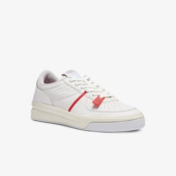 Lacoste Quantace Bőr Sneakers Piros Fehér | HScnKRdE