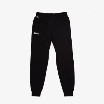 Lacoste SPORT Badge Fleece Jogging Pants Fekete Szürke | JlT6bY7r