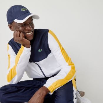 Lacoste SPORT Könnyű Colorblock Tracksuit Sötétkék Kék Fehér Sárga | GxFawlJh