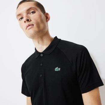 Lacoste SPORT Légáteresztő Run-Resistant Interlock Polo Shirt Fekete | GNMaoWit