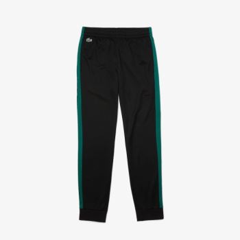 Lacoste SPORT Piqué Pálya Pants Fekete Zöld Fekete | ZZWHCZ9r