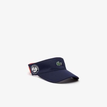 Lacoste SPORT Roland Garros Two-Tone Piqué Visor Sötétkék Kék Piros Fehér | o9WDyRjW