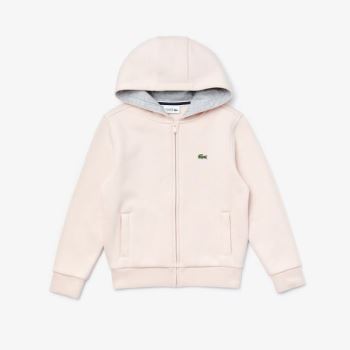 Lacoste SPORT Tenisz Zippered Fleece Sweatshirt Világos Rózsaszín Szürke | vMgnkDTl