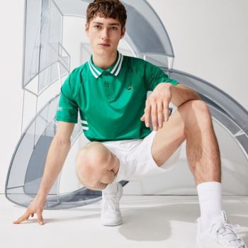 Lacoste SPORT x Novak Djokovic Légáteresztő Ultra-Dry Polo Zöld Fehér | PffMjAFb