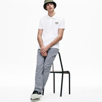 Lacoste Slim Fit Pamut Petit Piqué Polo Fehér | 47o4TloP