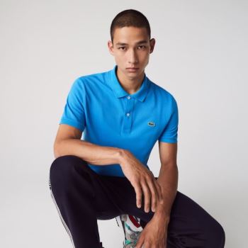 Lacoste Slim Fit Polo in Petit Piqué Kék | rKjcdNt7