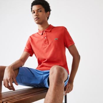 Lacoste Slim Fit Polo in Petit Piqué Piros | 6LoIjZqf