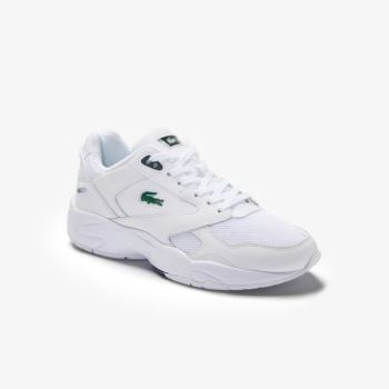 Lacoste Storm 96 LO Textil and Bőr Sneakers Fehér | DQiwNbtc