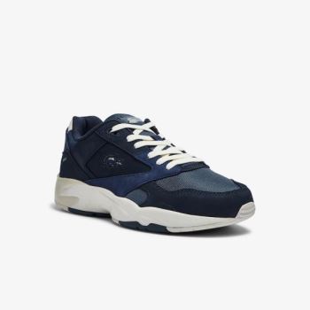 Lacoste Storm 96 Lo Nubuck Bőr Sneakers Sötétkék | pdrFWE2b