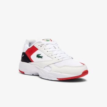 Lacoste Storm 96 Lo Szintetikus and Bőr Sneakers Fehér Piros | Go1QetmR