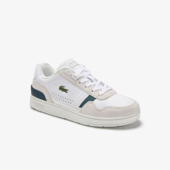 Lacoste T-Clip Bőr and Velúr Sneakers Fehér | TQxWXCpE