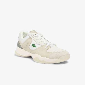 Lacoste T-Point Bőr and Velúr Sneakers Fehér Fehér | DmQB7GrT