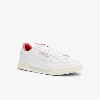 Lacoste Twin Serve Luxe Bőr Sneakers Fehér Bézs | w2LcyINi