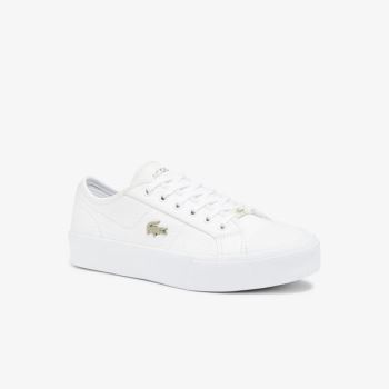 Lacoste Ziane Plus Grand Bőr Sneakers Fehér | WQKOCfpH