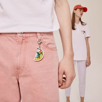 Lacoste x FriendsWithYou Coloured Metal Charm Keyring Sárga | GP5wfQjt