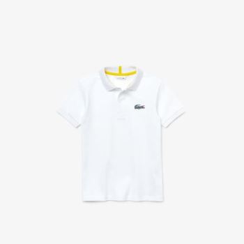 Lacoste x National Geographic Pamut Piqué Polo Shirt Fehér | elv6FDB5