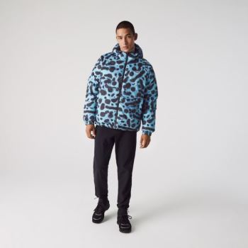 Lacoste x National Geographic Reversible Quilted Zip Jacket Fehér Sötétkék Kék | m1nMx4rM