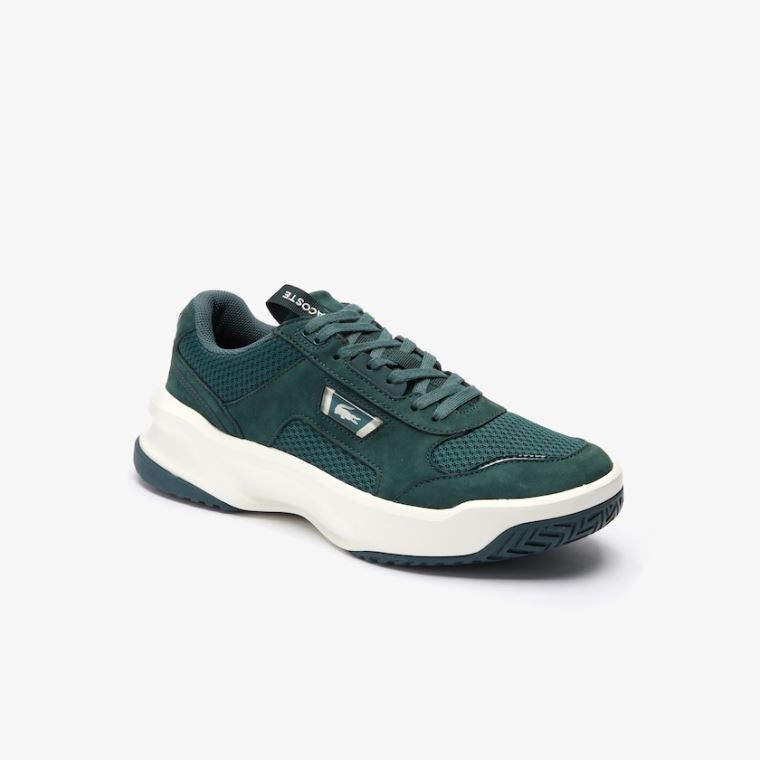 Lacoste Ace Lift Bicolour Bőr Sneakers Sötétzöld Fehér | L4Y9lXnD